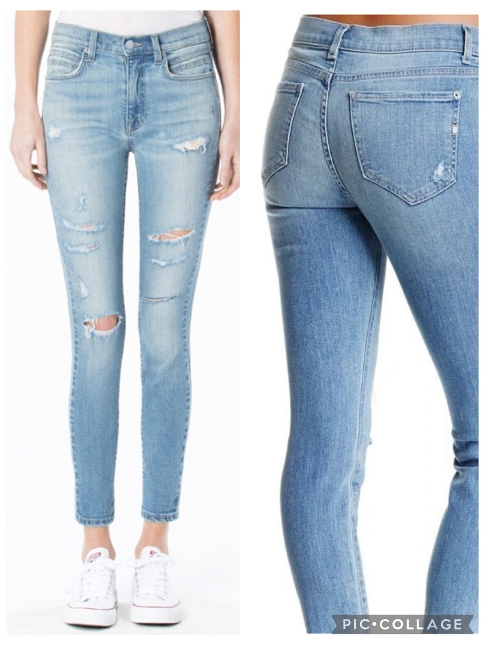Genetic Denim Runaway Brentwood Distressed High Rise Crop Jeans 26